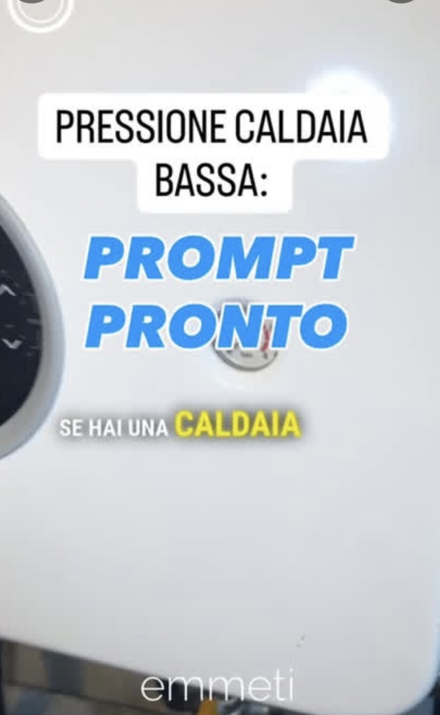 ti do il prompt da mettere su chatgpt per capire cosa fare se hai la pressine bassa in caldaia